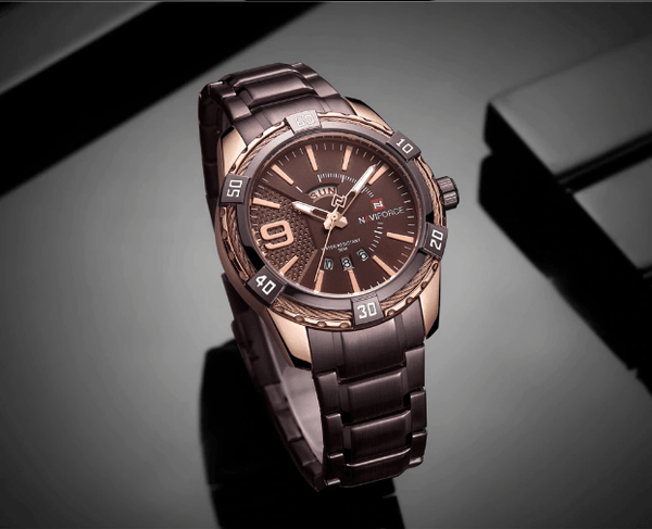 Men's  Luxury Stainless steal Waterproof Watch With Day And Date Display Unique Design Perfect Gift In Modern Metal Men  Wrist Watch Design