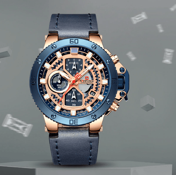 Men's Casual Waterproof Watch With Chronometers And Fluorescent Hands Excellent Design Perfect Gift