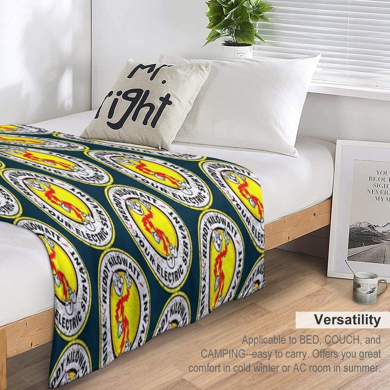 Electric Reddy Kilowatt Throw Blanket