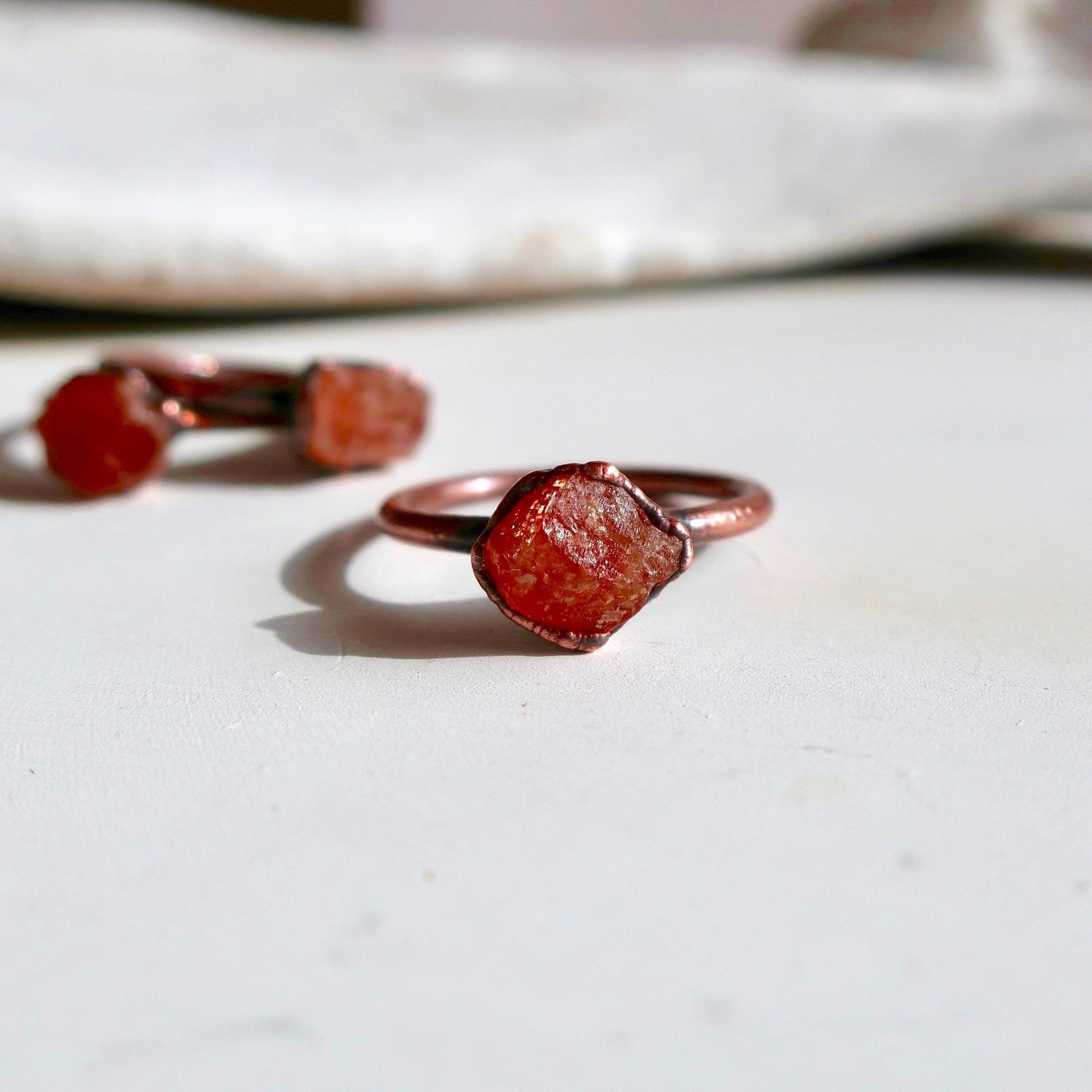 Copper Sunstone Ring - A Symbol Of Joyful Confidence | By Blackbird & Sage