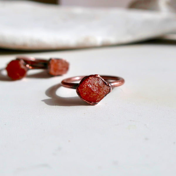 Copper Sunstone Ring - A Symbol Of Joyful Confidence | By Blackbird & Sage