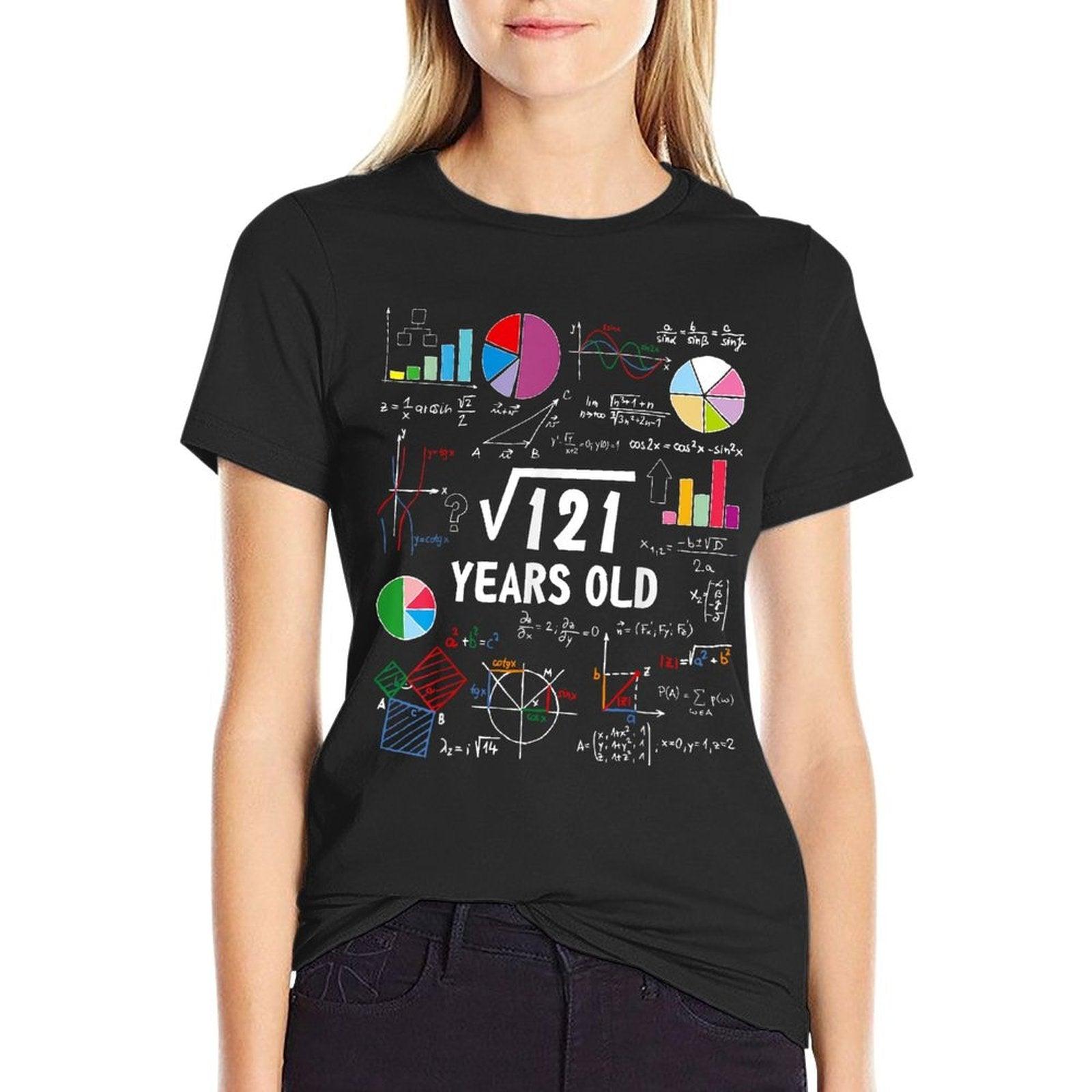 Square Root Of 121 11th Birthday 11 Year Old Love Math T-Shirt