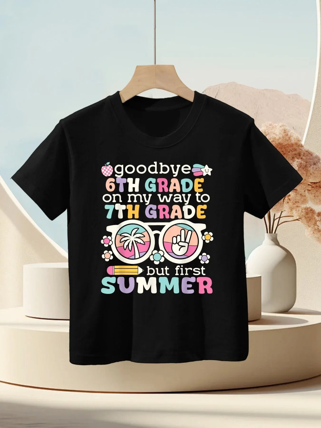 Goodbye 6th Grade Graduation To 7th Grade But First Summer Kids T-Shirt