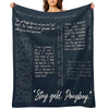 Outsiders Word Cloud - Stay Gold Ponyboy Throw Blanket