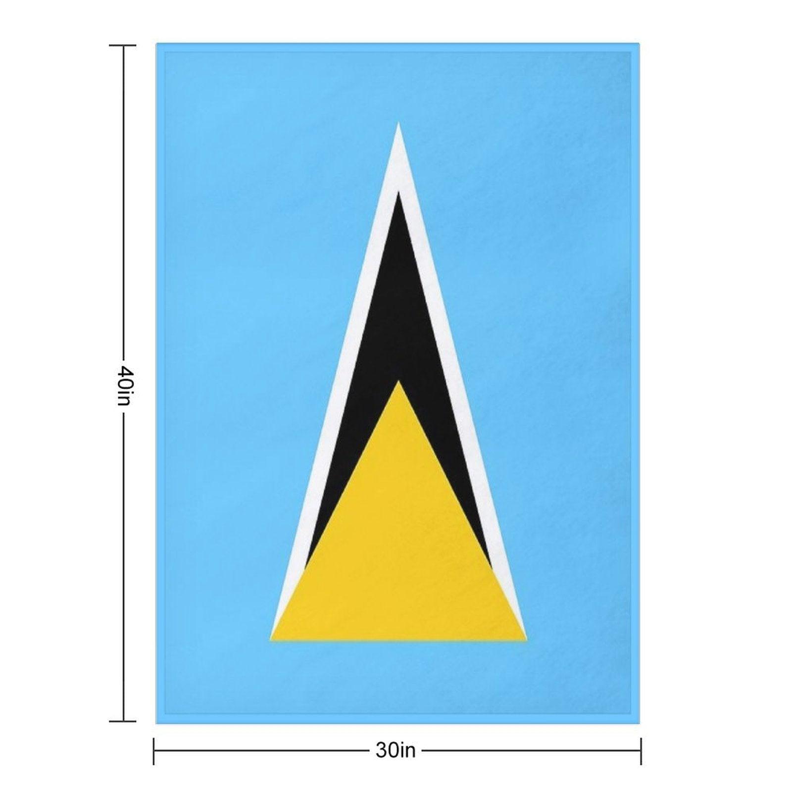 Saint Lucia Flag Throw Blanket