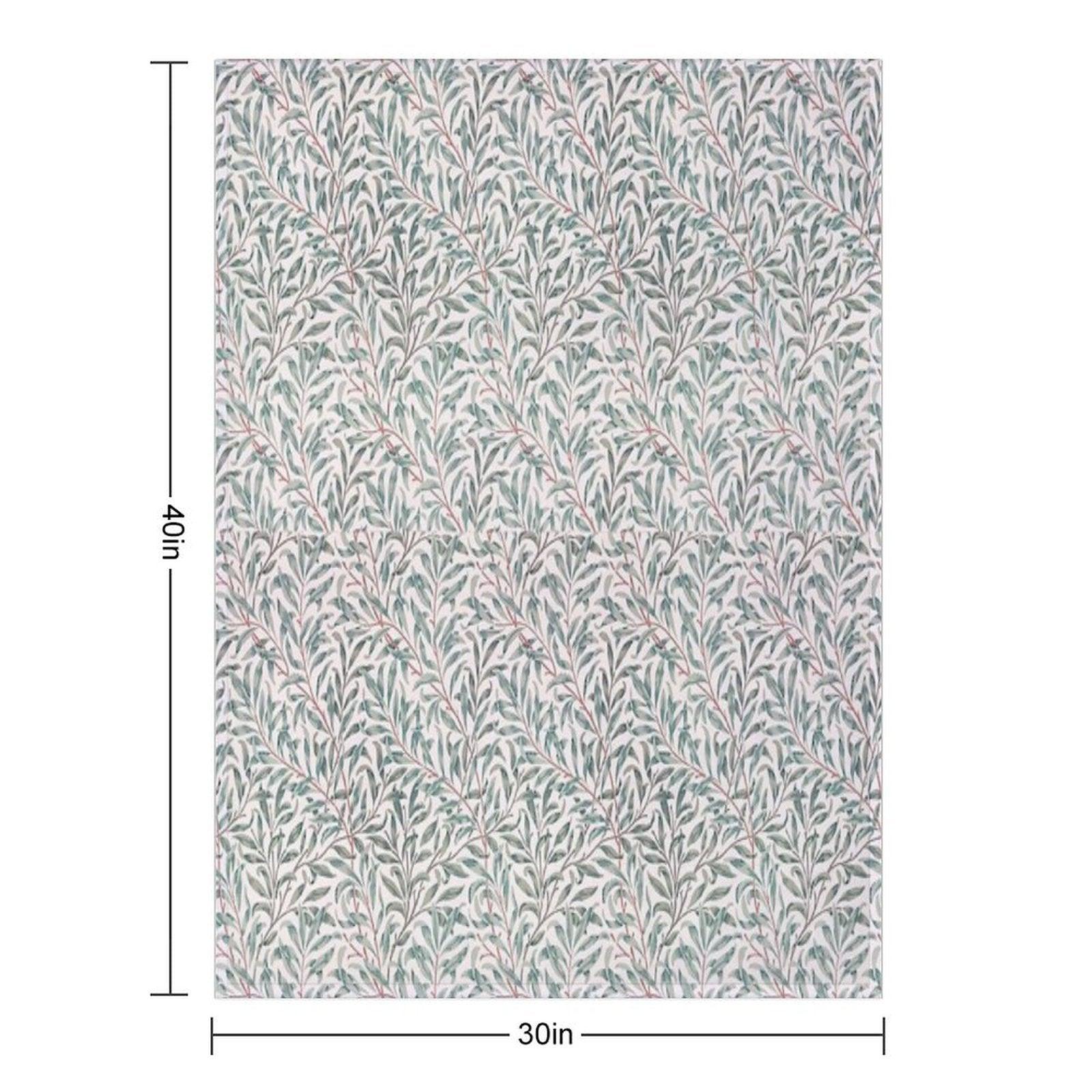 William Morris Pattern - Flowers & Leaves Throw Blanket