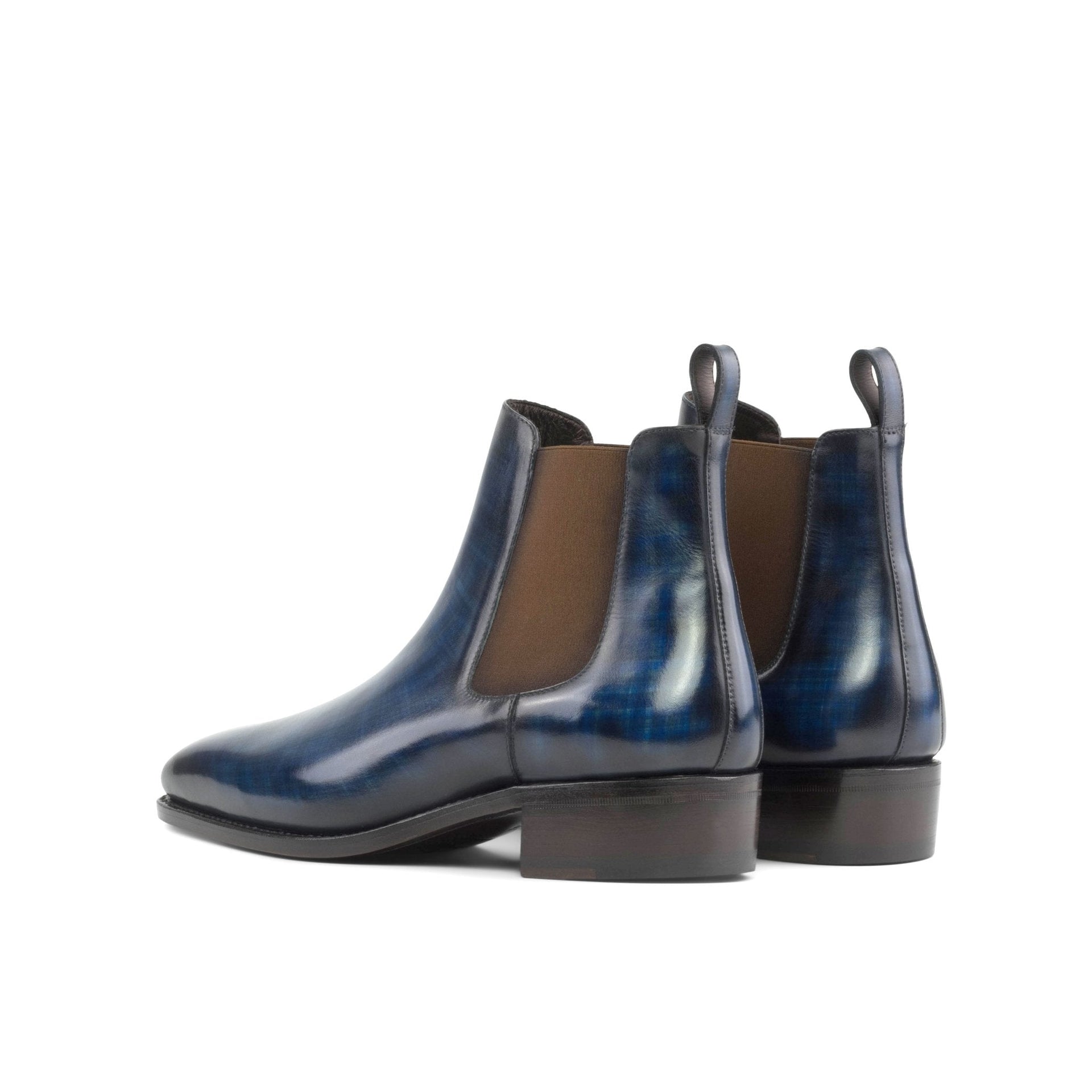Pandina - Patina Denim Navy leather Chelsea boots for men