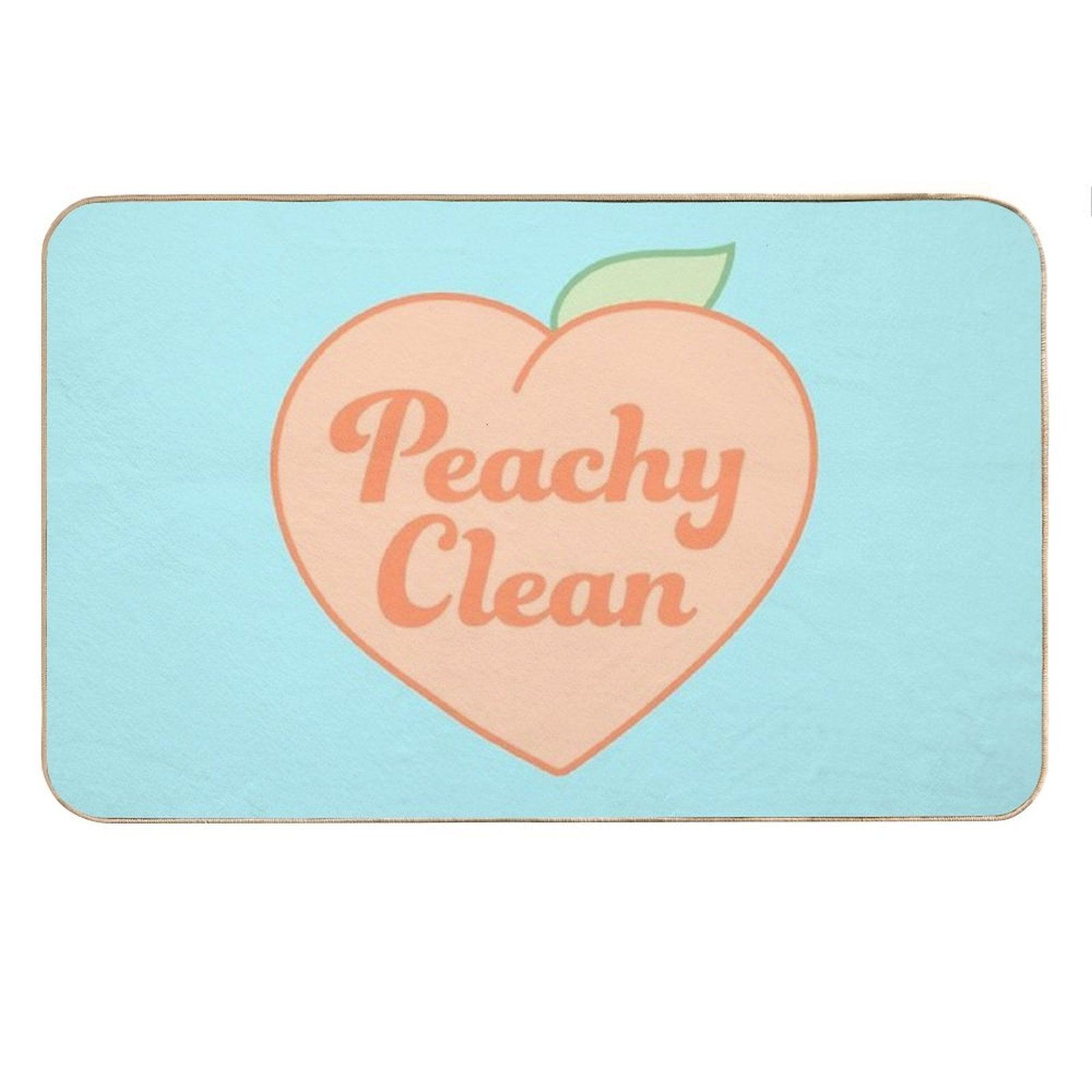 Peachy Clean Heart Bath Mat