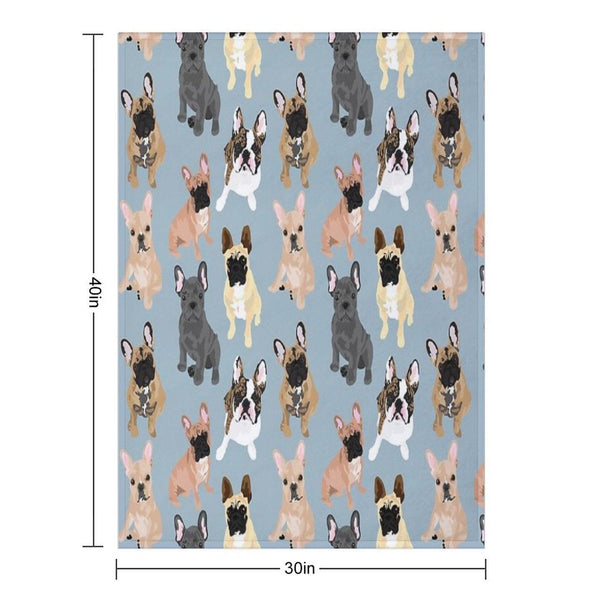 Frenchie Throw Blanket