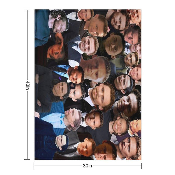 Tom Hiddleston Photo Collage Throw Blanket