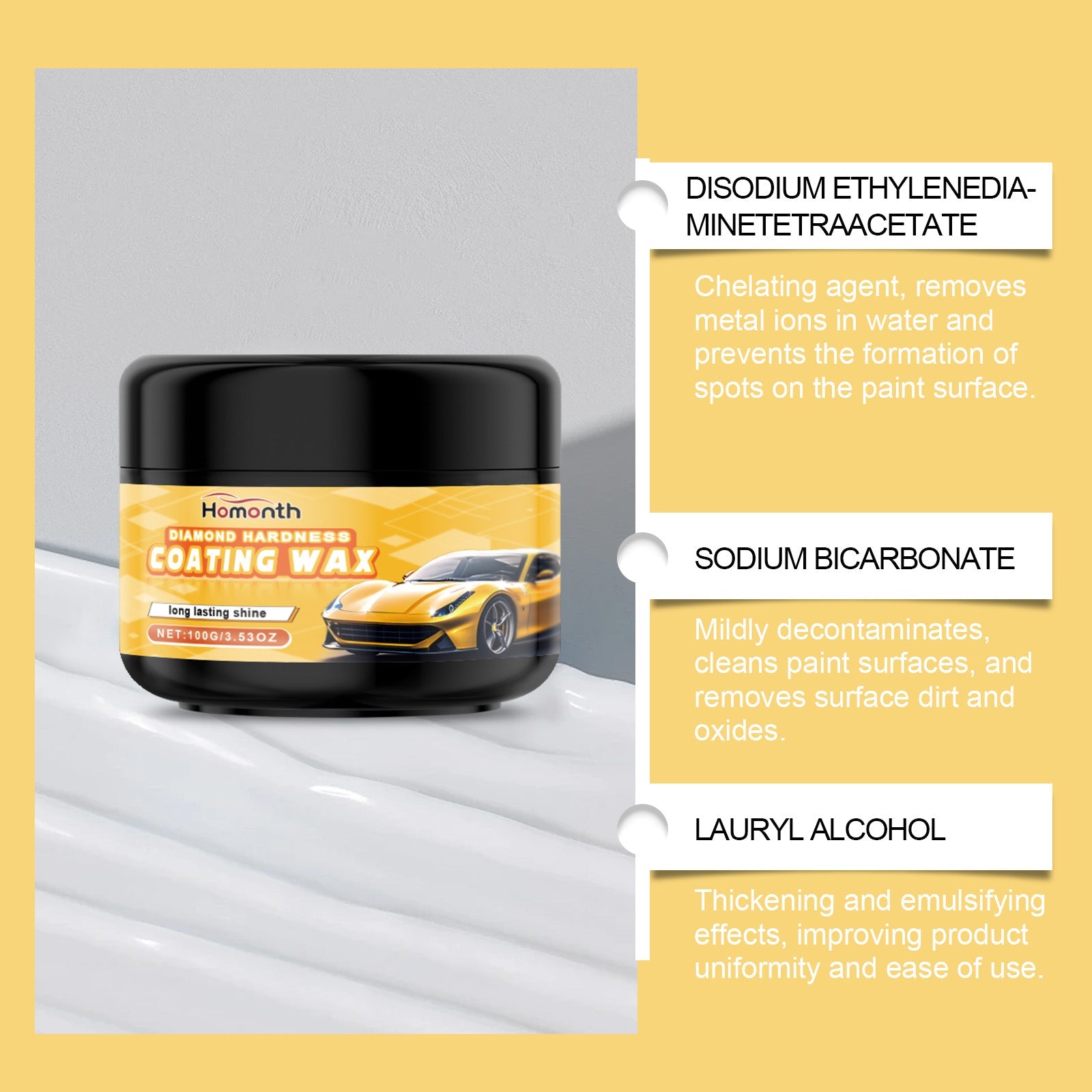 Automotive Polishing Wax, Automotive Crystal Coating Polishing, Maintenance, Polishing And Waxing Refurbished Wax