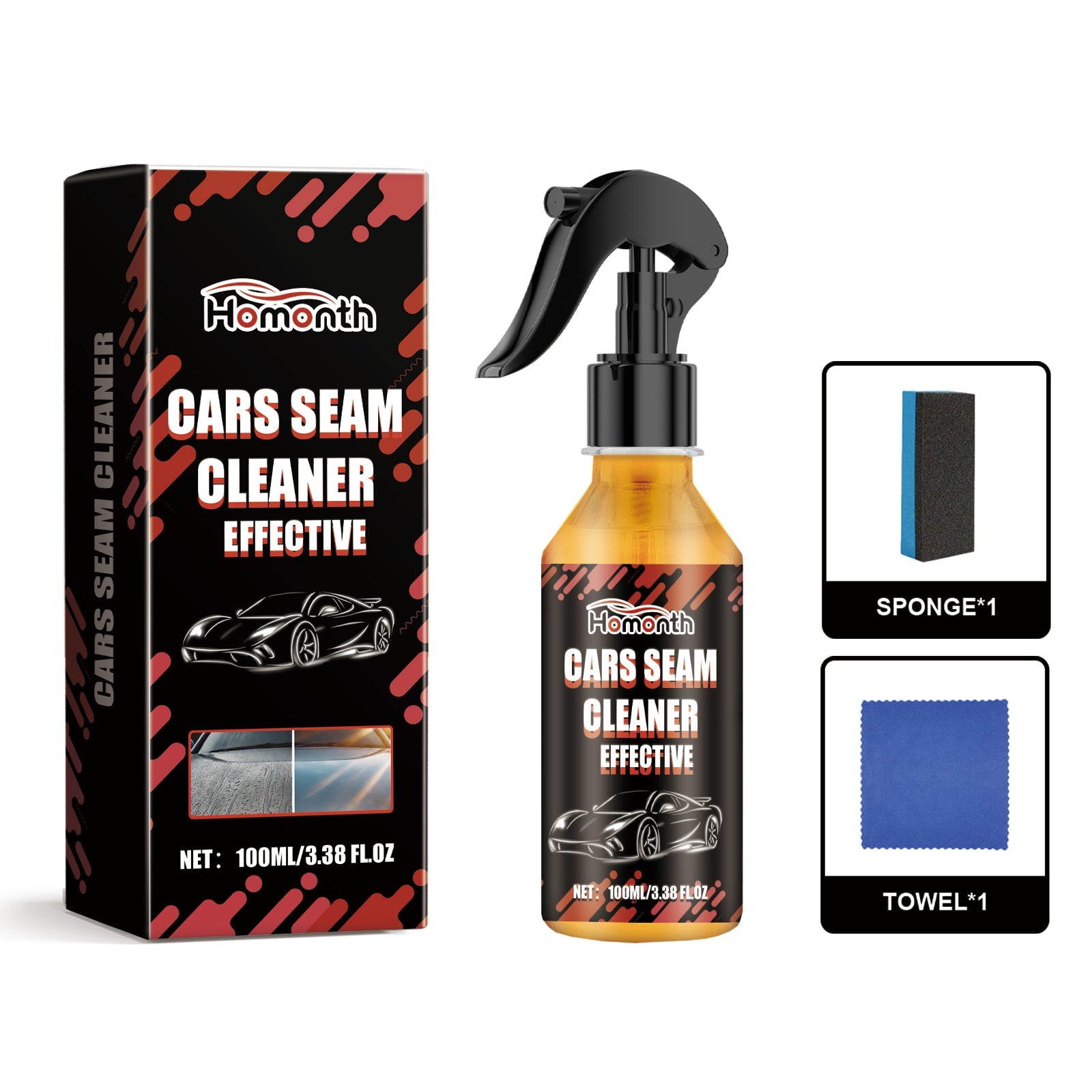 Car Water Stain Cleaner Car Stain Remover Polish Gentle Care Car Paint Gap Cleaning Spray