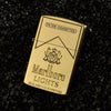Zoro kerosene lighter with deep carving five sided laser engraving white steel inner liner brass outer shell - Marlboro