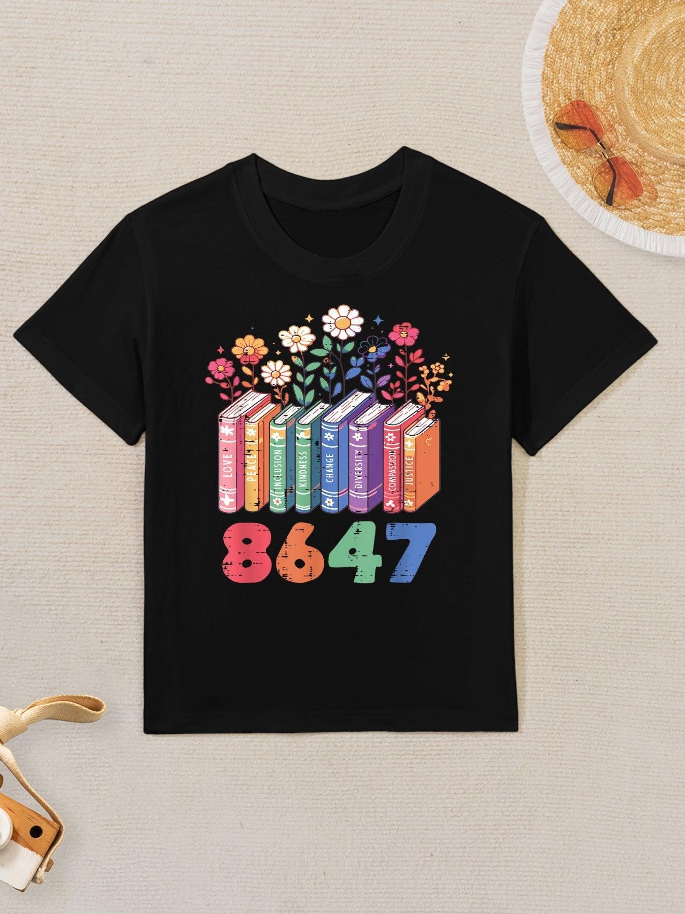 Resist 8647 Books Love Peace Protest Anti Women Girls Kids T-Shirt