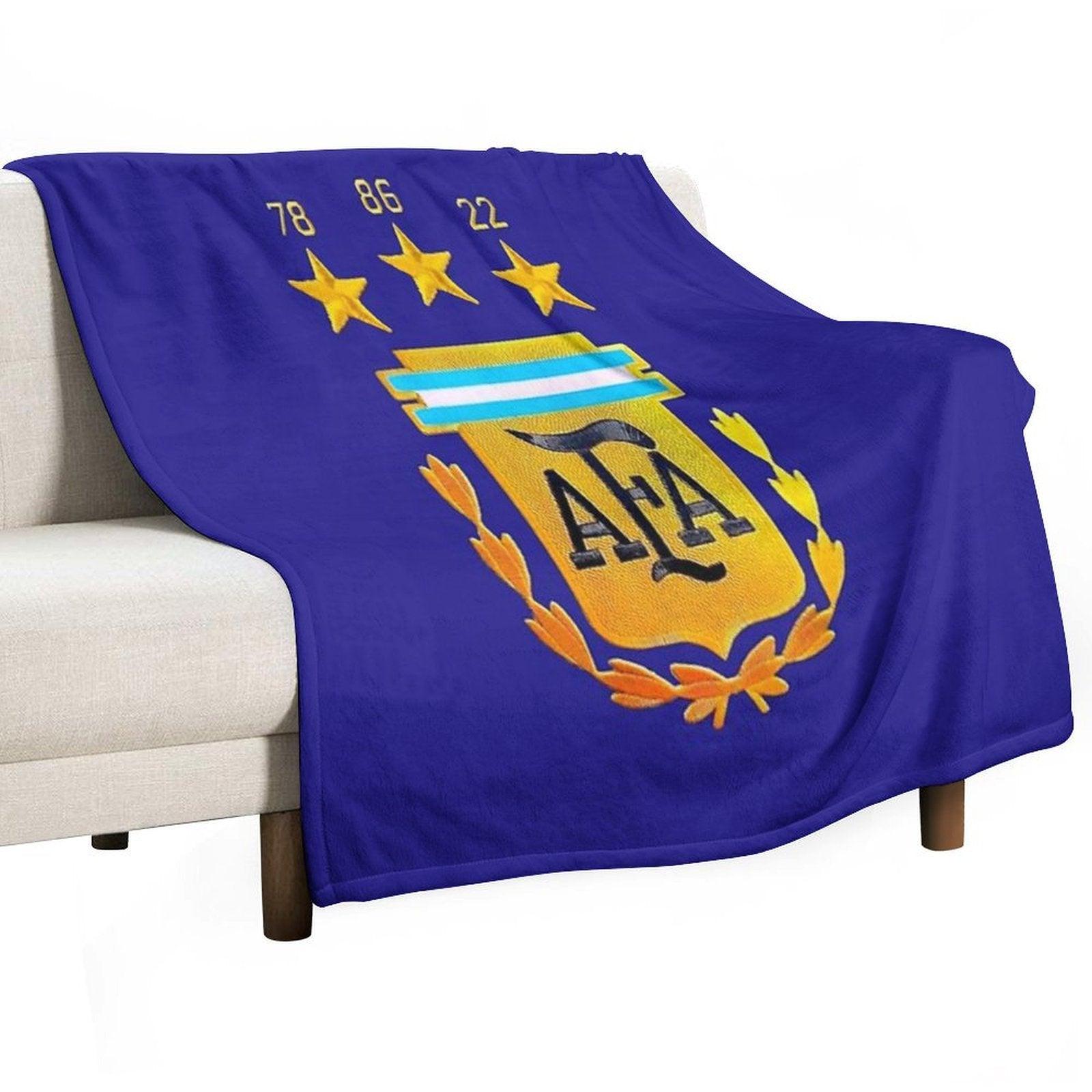 AFA ARGENTINA CHAMPION QATAR 2022 3 STARS Throw Blanket