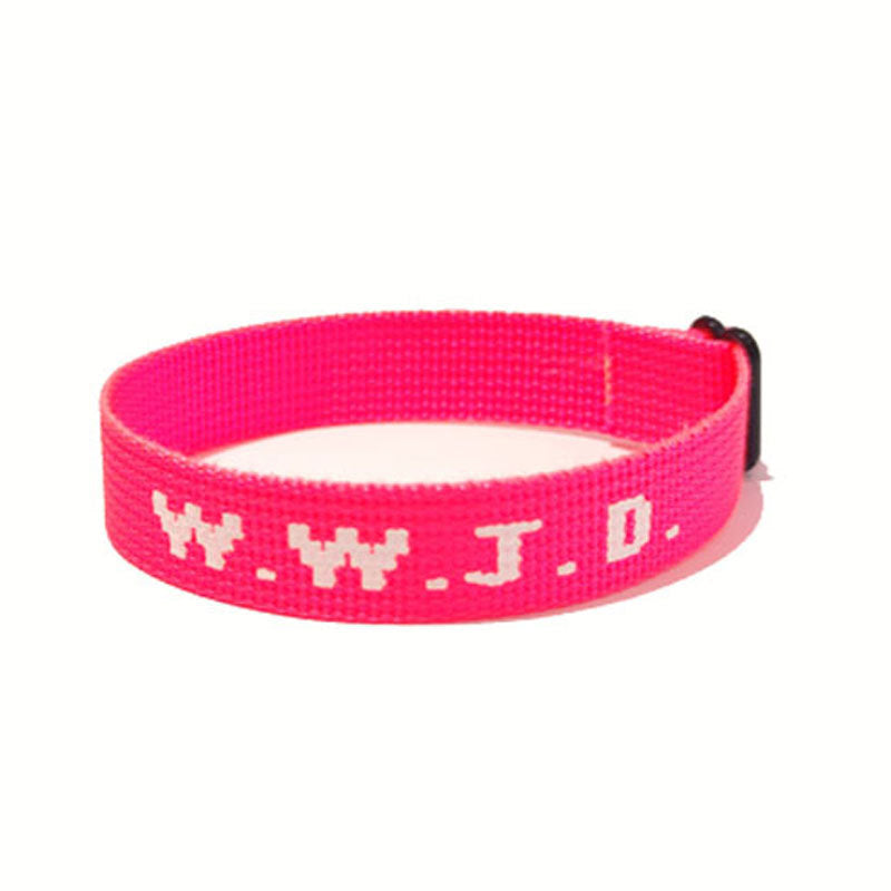 Alphabet Jacquard Printed Wrist Strap Bracelet Strap Unisex WWJD Bracelet Adjustable Bracelet