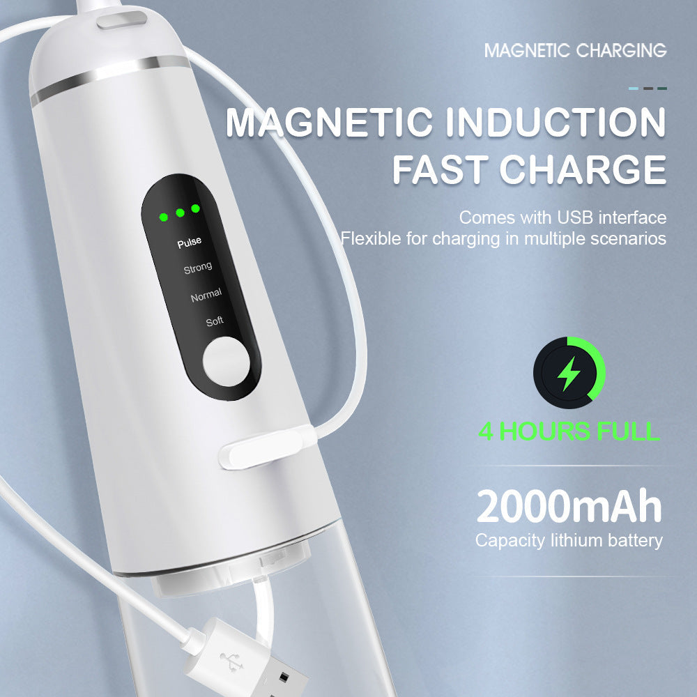 350ml Magnetic Suction Charging 4-Head Tooth Washing Machine Household Water Spray Tooth  Portable Cleaning Tooth Cleaning Machine