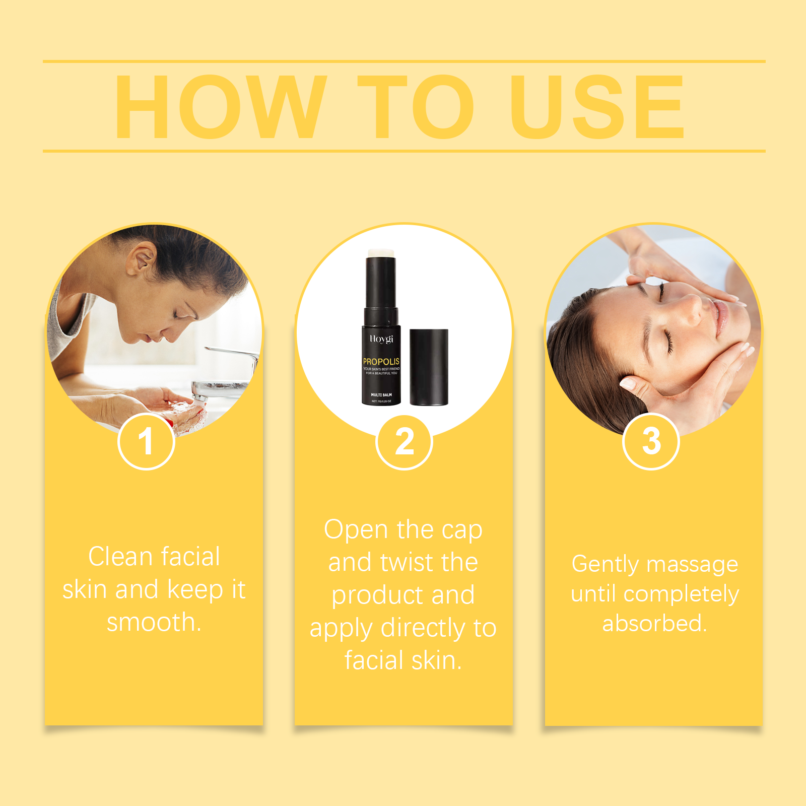 Propolis Moisturizer Stick, Long-Lasting Moisturizing And Gentle Care Of Dry Skin Daily Skin Care Facial Moisturizer Stick