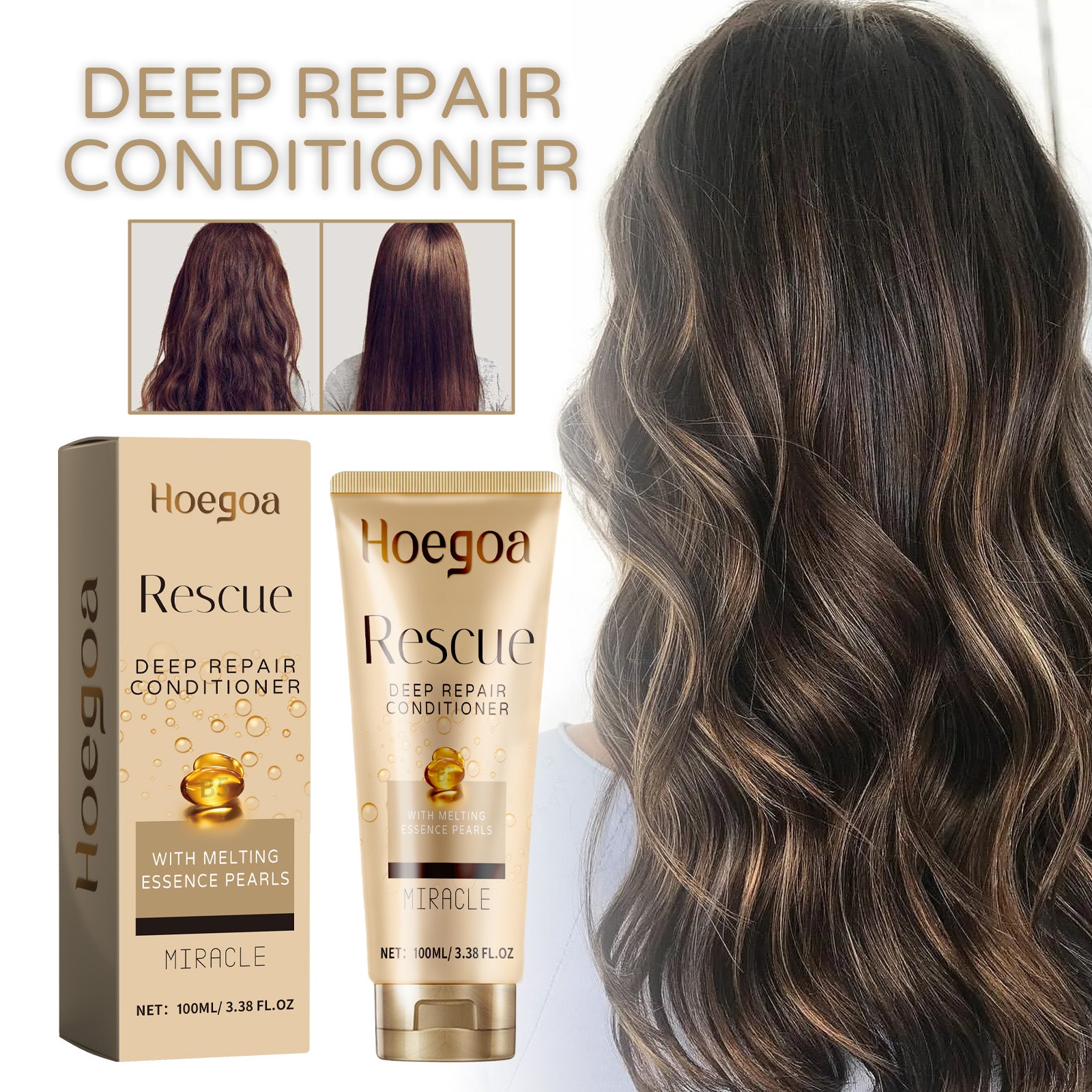 Deep Conditioner For Improving Dry Hair, Moisturizing And Smoothing Hair Conditioner