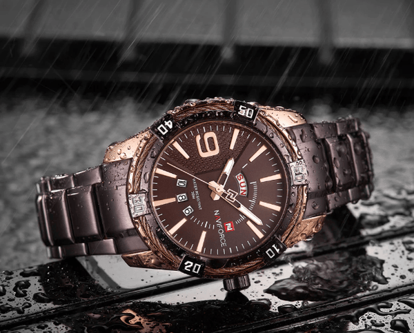 Men's  Luxury Stainless steal Waterproof Watch With Day And Date Display Unique Design Perfect Gift In Modern Metal Men  Wrist Watch Design