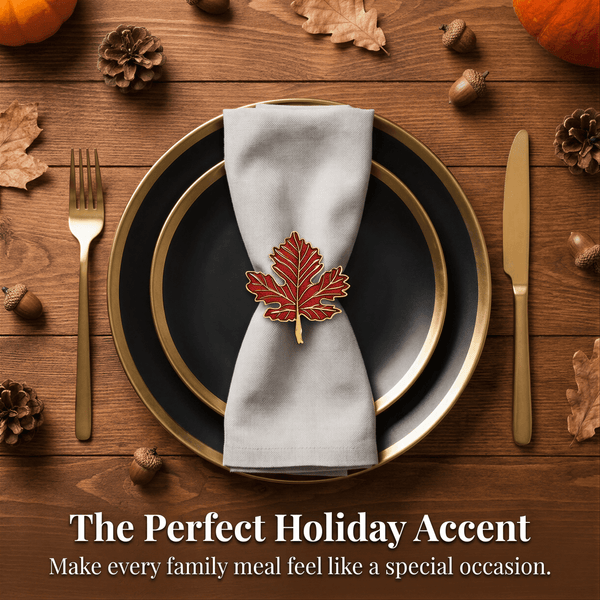 Gold Maple Leaf Napkin Rings – Golden Ember