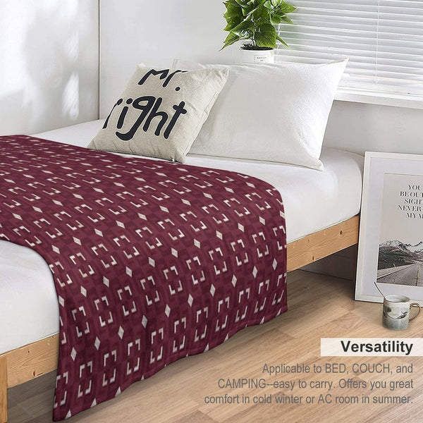 Red Pattern - Board Multi-functional Throw Blanket