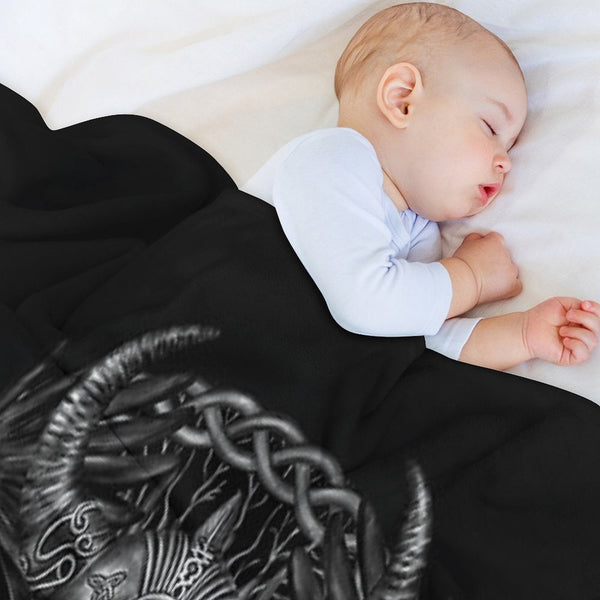 Odin And His Ravens Huginn And Muninn All-season Throw Blanket