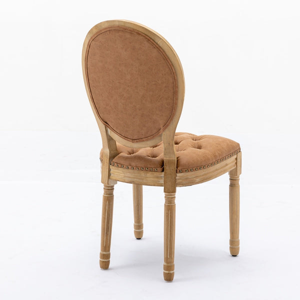 Set of 2 French Style Solid Wood Antique Dining Chairs BLAKHOM