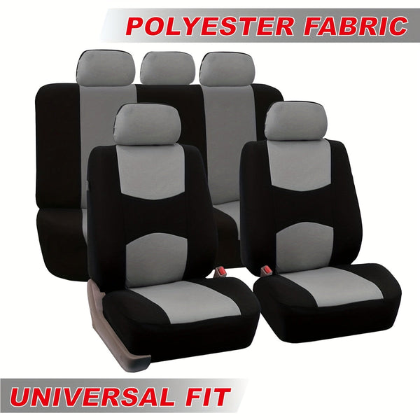 Polyester Universal Fit Car Seat Cover Full Set for 5 Seats Cars DSers Fulfillment