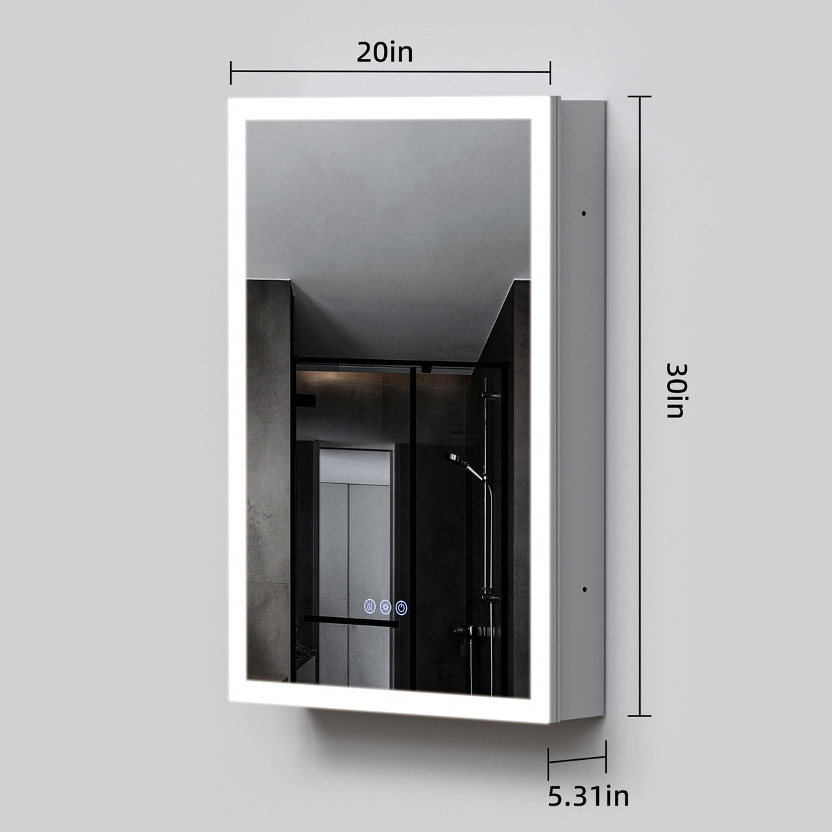 LED Lighted Medicine Cabinet with Mirror