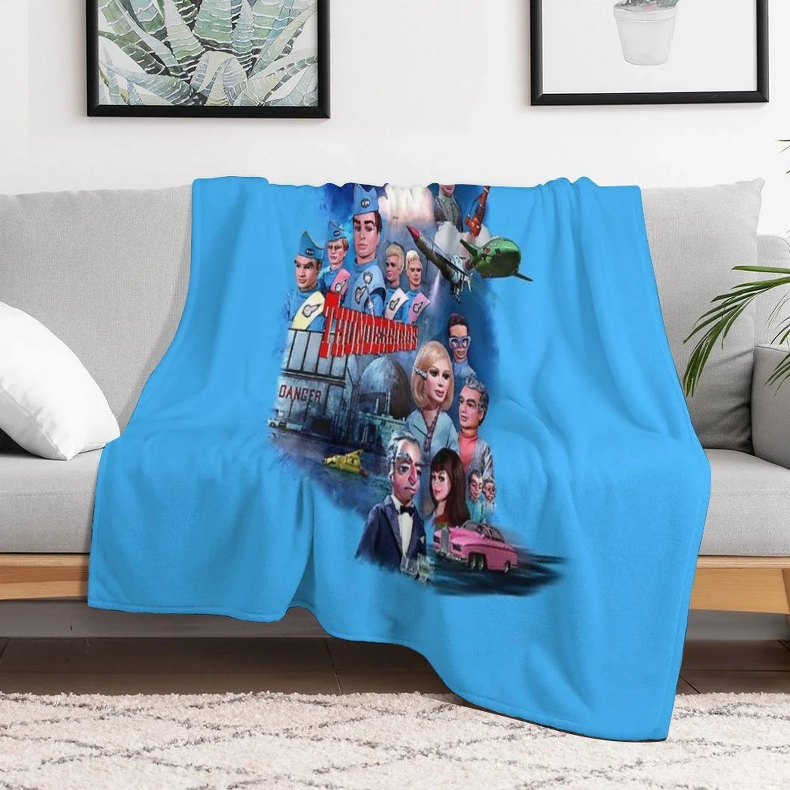 Thunderbirds Drawing 1 Throw Blanket