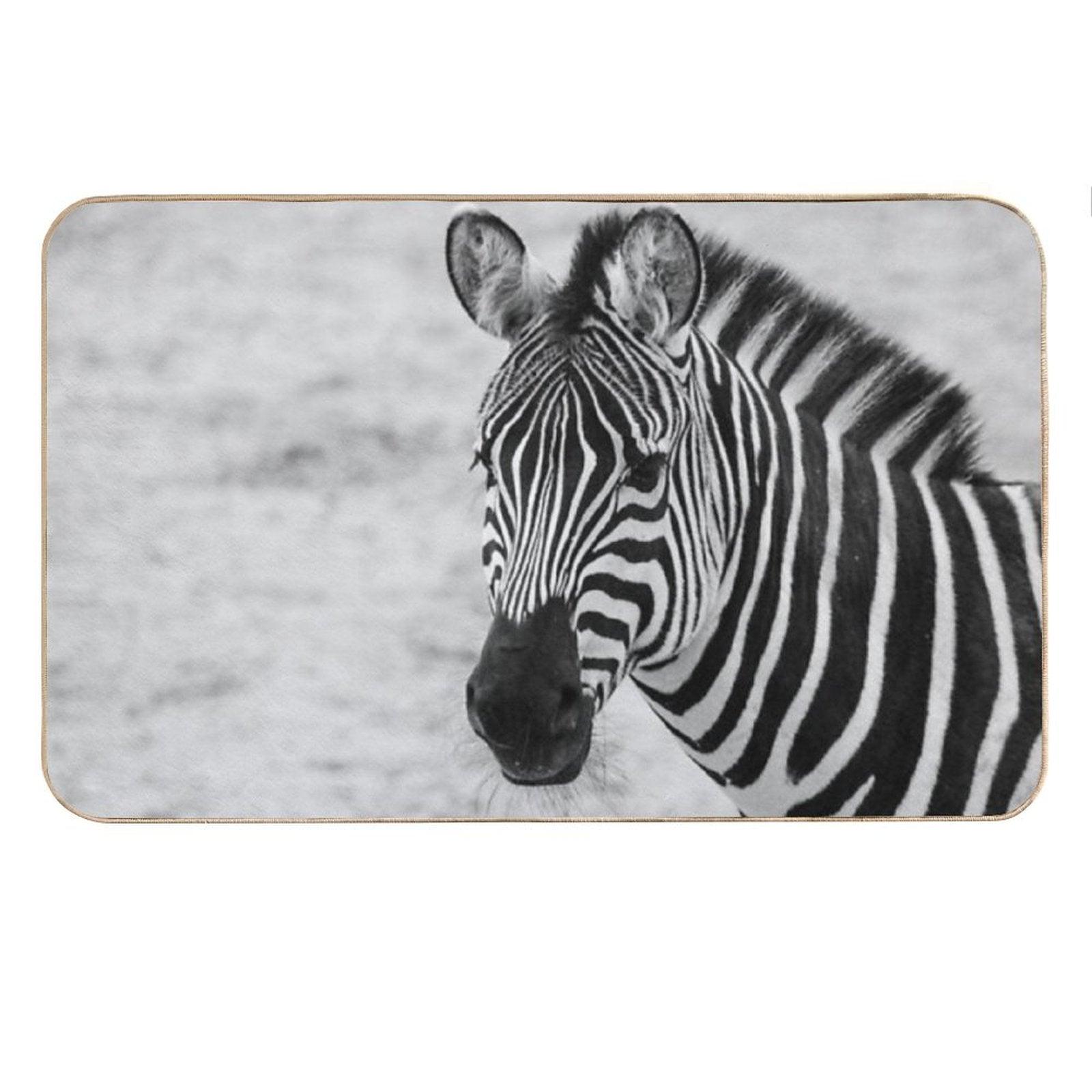 Zebra in Mono Bath Mat