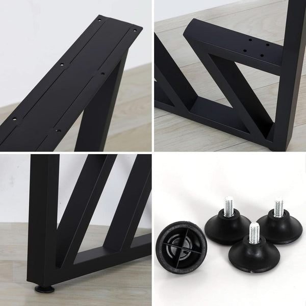 Black Iron Table Legs 28 Inches Industrial Strength