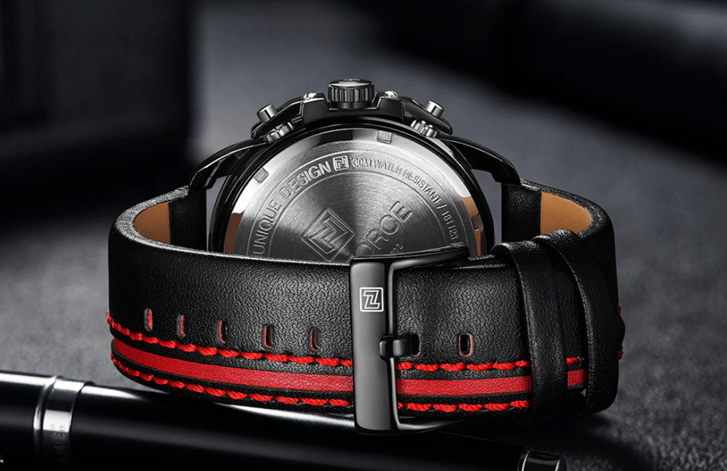 Waterproof  Quartz  Man Leather Sport Wrist Watch  Luxury Unique Design Perfect Gift