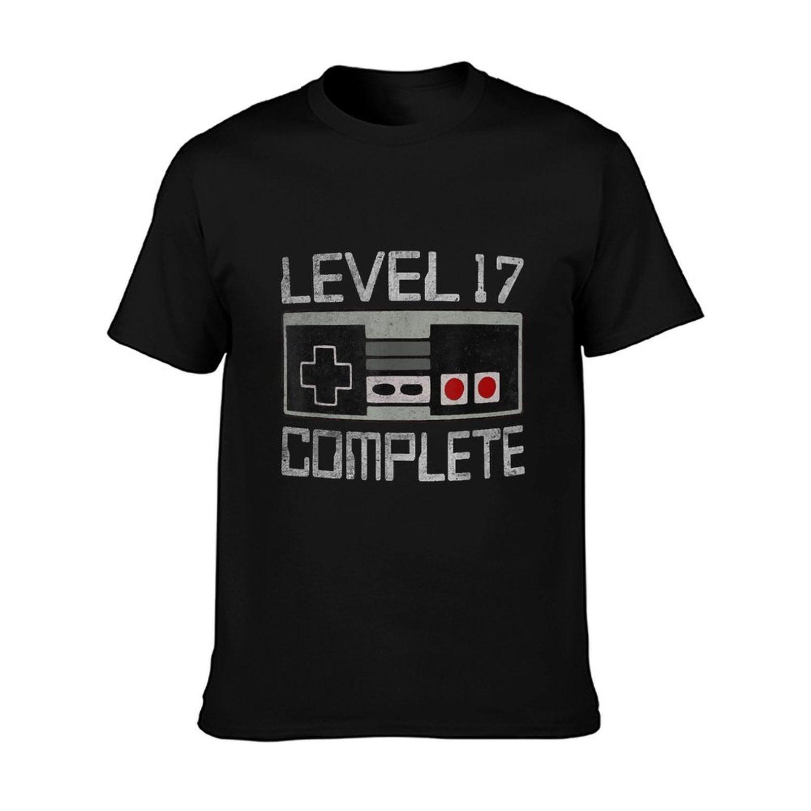 Level 17 Complete 17 Year 17th Wedding Anniversary For Him T-Shirt