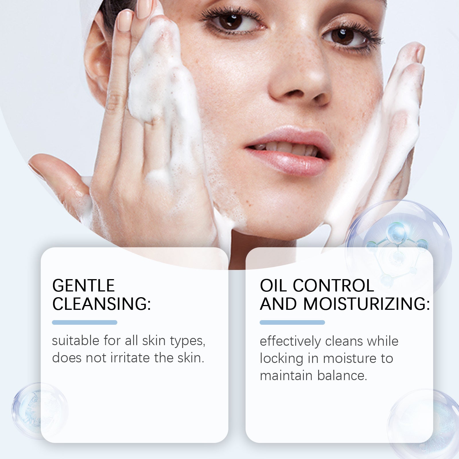 Amino Acid Cleanser Refreshing Non-Greasy Gentle Pore Cleanser Moisturizing Moisturizing Cleanser