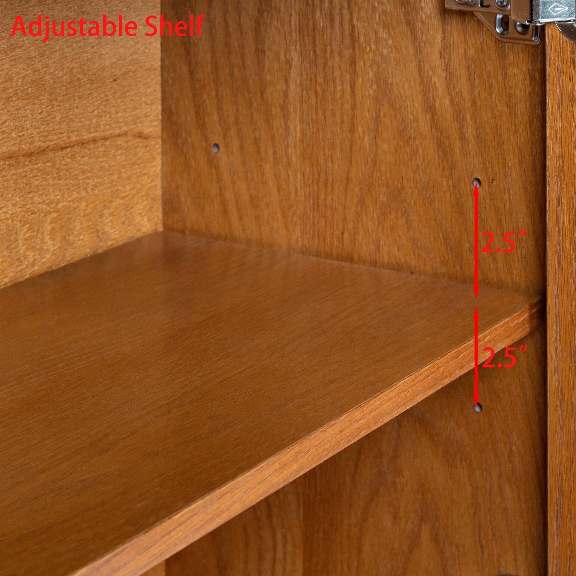 Walnut colored side panels, buffet cabinet with storage, 33.9 inches x 15 inches x 31.5 inches