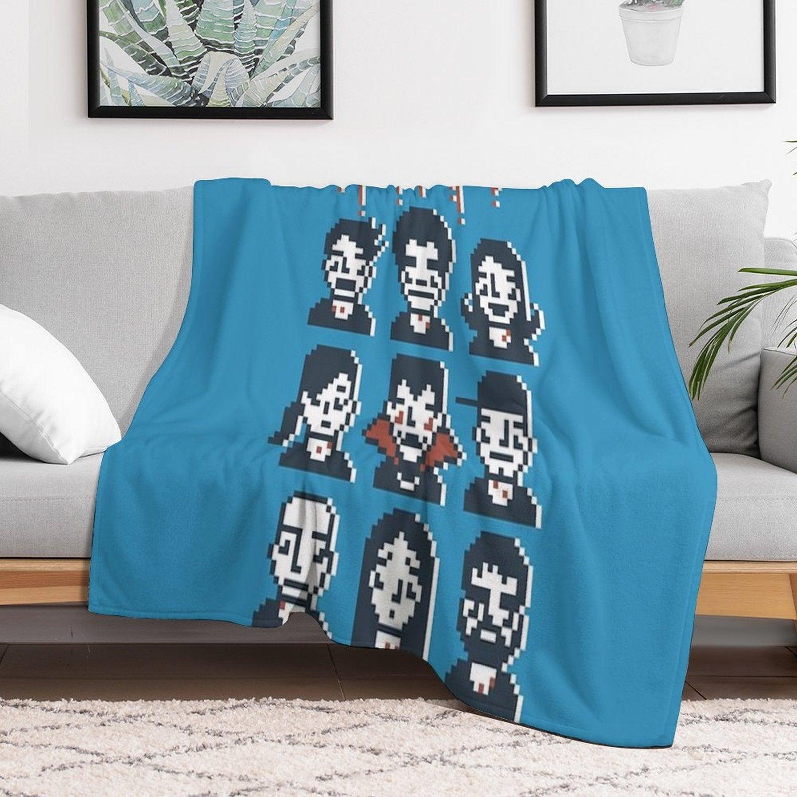 8-Bit By A Vampire Throw Blanket