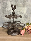 Cast Iron 2 Tier Ornate Egg Holder