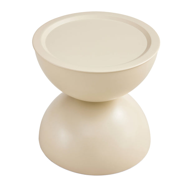 Set of 2 Milk White Coffee Table and End Table With Storage.