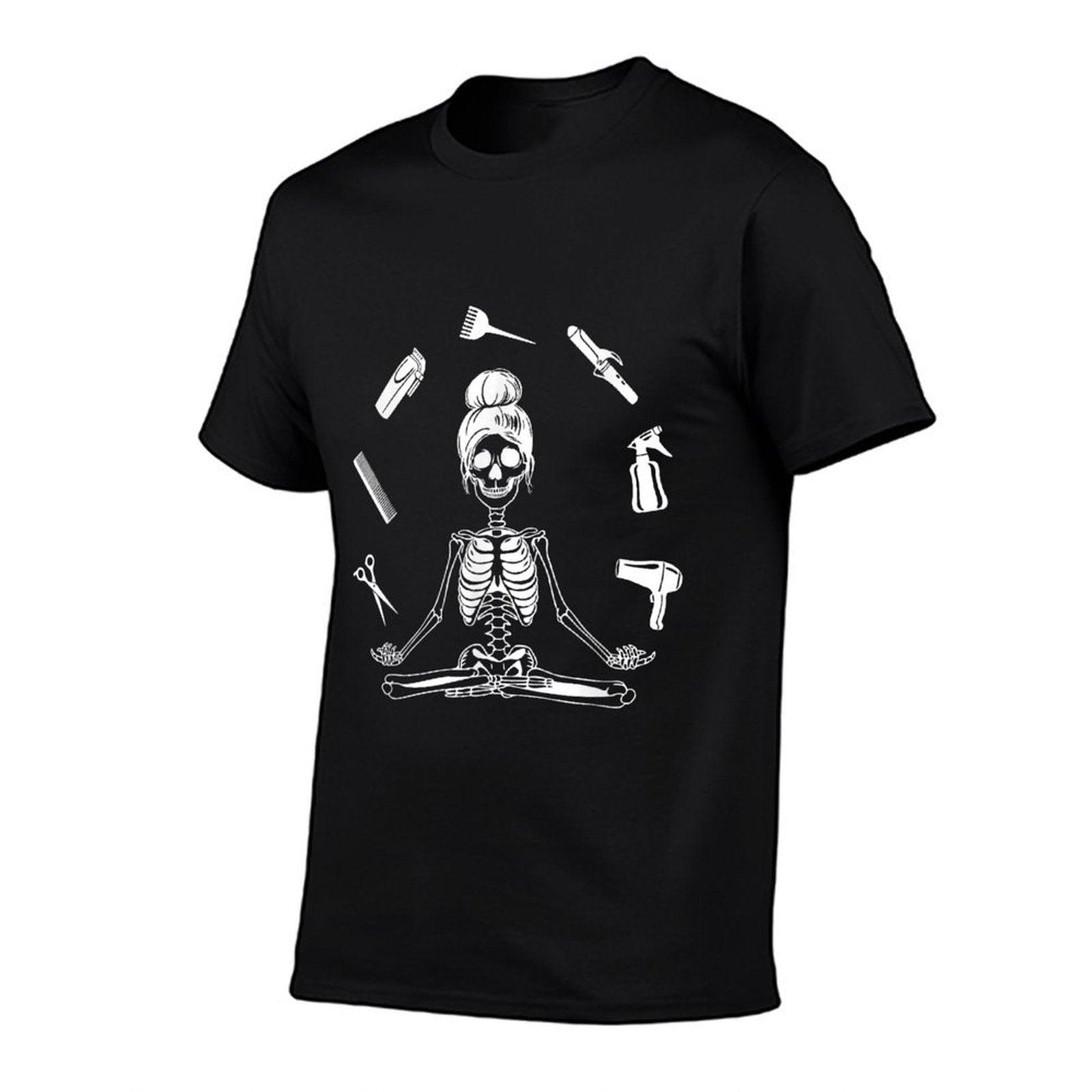 Hair Stylist Skeleton Hairdresser Hairstylist T-Shirt