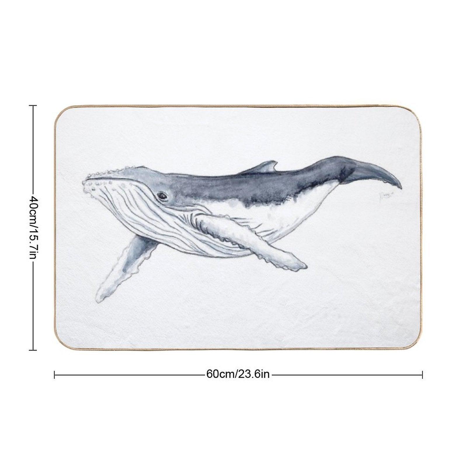 Humpback Whale Baby  Odorless Bath Mat