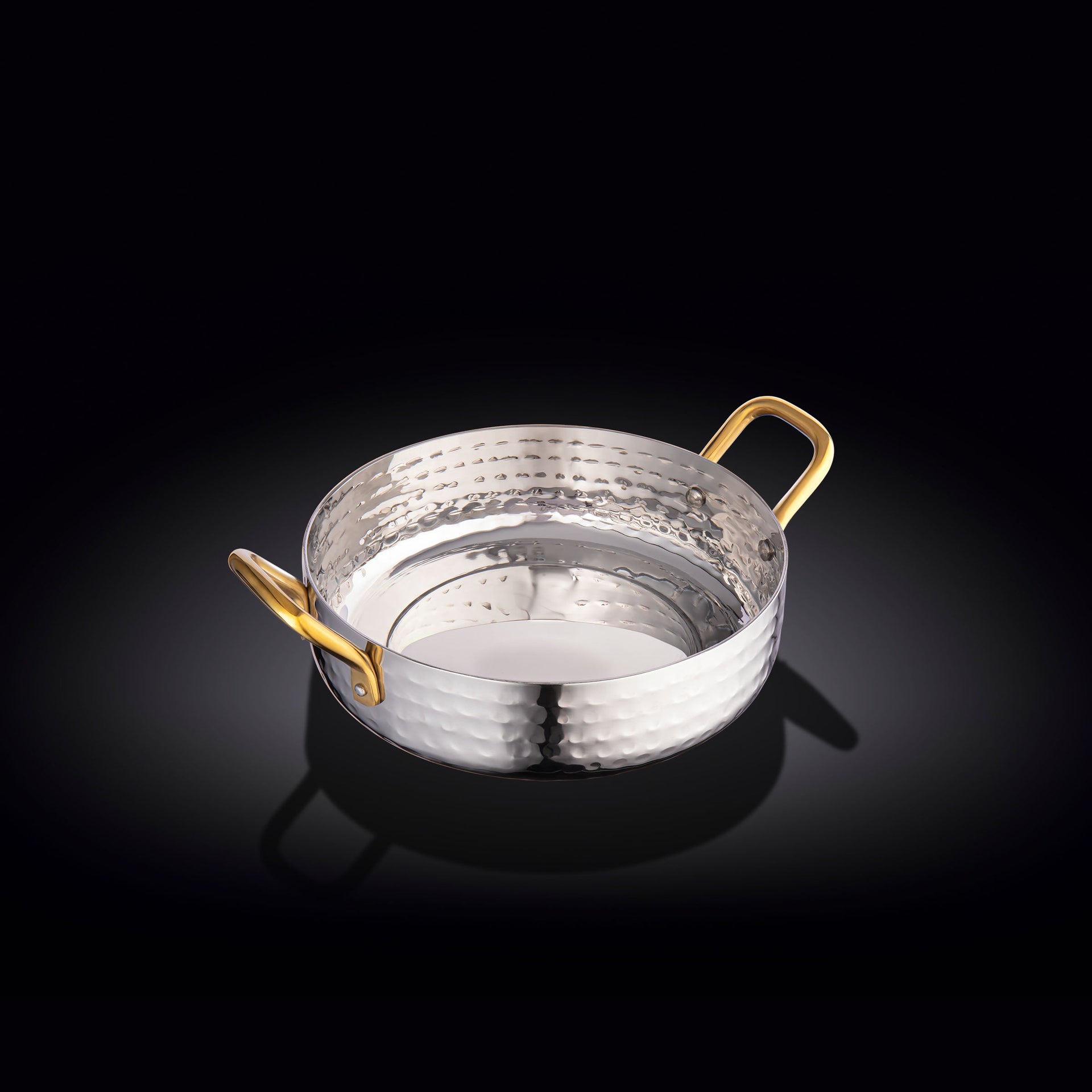 Wilmax Round Fry Pan With 2 Side Gold Handles 5.5