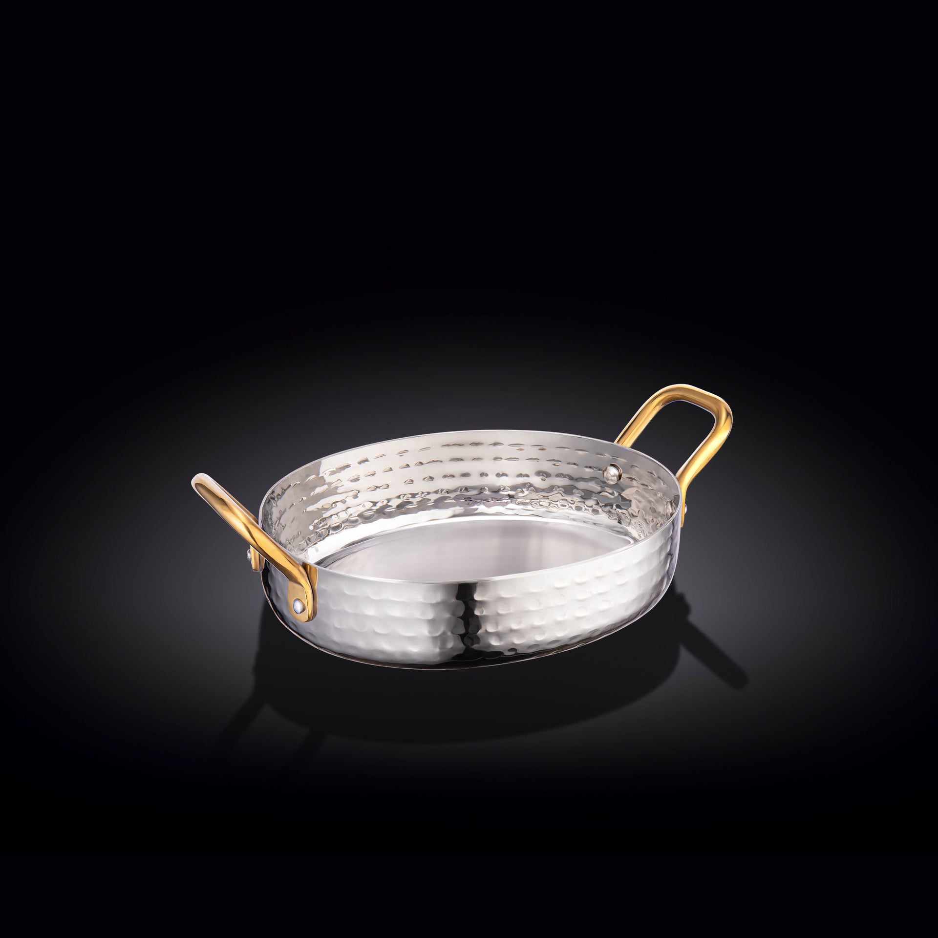 OVAL FRY PAN WITH 2 SIDE GOLD HANDLES 5.5