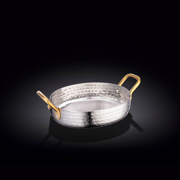 OVAL FRY PAN WITH 2 SIDE GOLD HANDLES 5.5