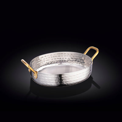 OVAL FRY PAN WITH 2 SIDE GOLD HANDLES 6.25
