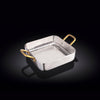 SQUARE FRY PAN WITH 2 SIDE GOLD HANDLES 5.5