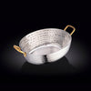 DEEP OVAL FRY PAN WITH 2 SIDE GOLD HANDLES 7