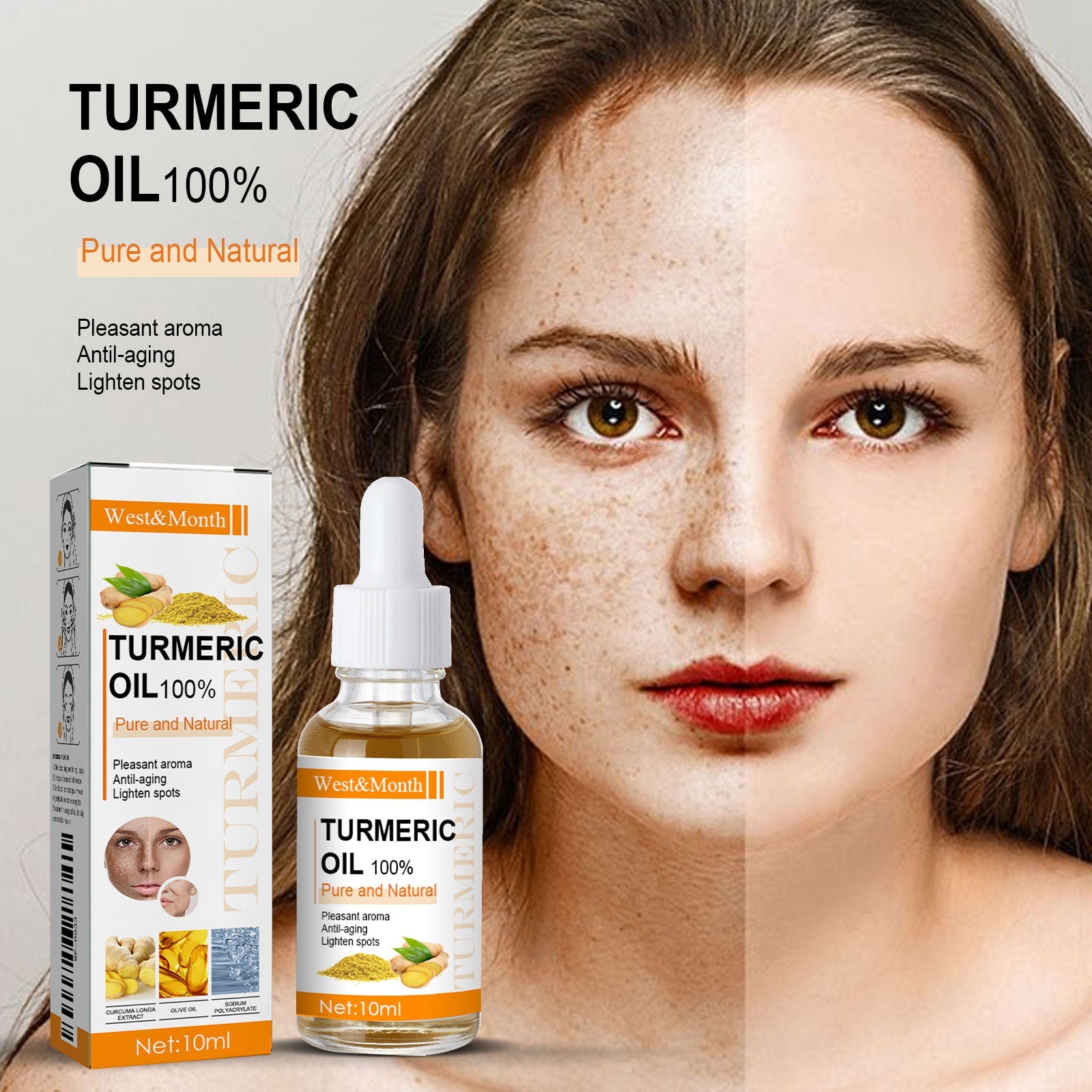 Turmeric Essential Oil Skin Firming Skin Care Gentle Care Moisturizing Facial Essential Oil