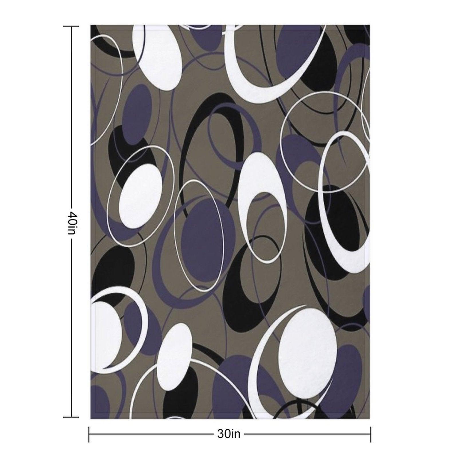 Retro 60s Ovals Throw Blanket